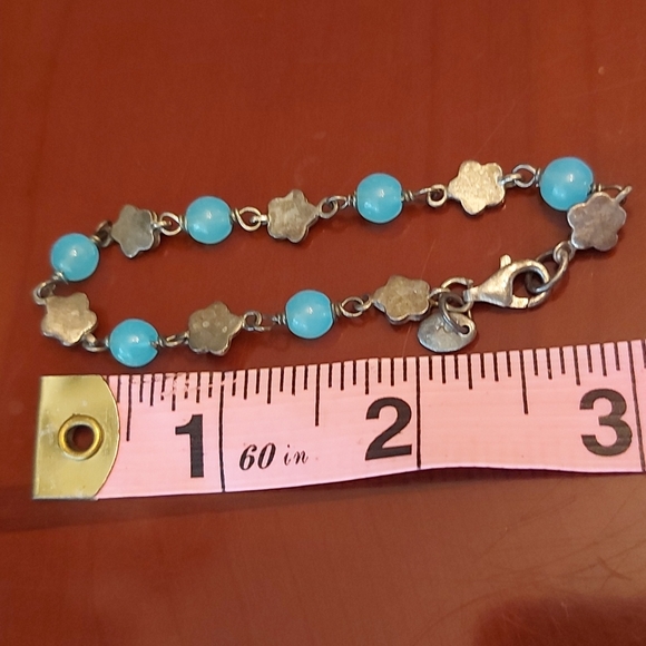 Sterling bracelet with plastic beads - Picture 9 of 10